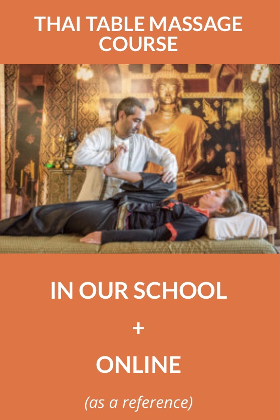 Thai Table Massage Course in our school plus online as a reference